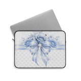 Blue Couture Diamond Bow - Laptop Sleeve
