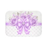 Lavender Lace Diamond Bow - Bath Mat