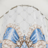 Celestial Blue Diamond | Damask Bow Couture - Shower Curtains