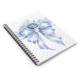 Blue Couture Diamond Bow - Spiral Notebook