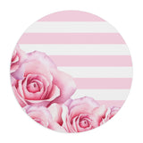Mouse Pad - Pink Stripes - Floral Roses