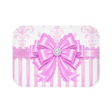 Orchid Lilac Damask Bow - Bath Mat
