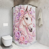 Blushing Lavender Equestrian Horse - Shower Curtains
