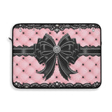 Obsidian Lace Bow in Princess Pink - Laptop Sleeve