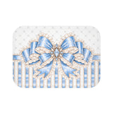 Celestial Blue Diamond | Damask Bow Couture - Bath Mat