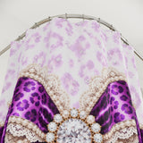 Purple Leopard Bow Couture - Shower Curtains