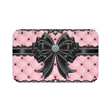 Obsidian Lace Bow in Princess Pink - Bath Mat