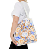 Buttercream Sapphire Blossom Perfume Bottle - Tote Bag