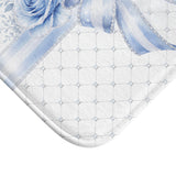 Blue Couture Diamond Bow - Bath Mat