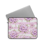 Lilac Sugar Blossom Stripes - Laptop Sleeve