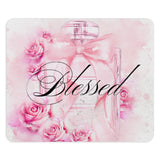 Pink Blush & Roses Perfume Bottle - Blessed Black (Faith) - Mouse Pad