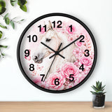 Blushing Rose Equestrian Horse - Wall Clock