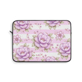 Lilac Sugar Blossom Stripes - Laptop Sleeve