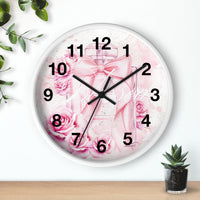 Wall Clock - Pink Blush & Roses Perfume Bottle - Blessed