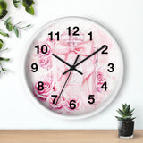 Wall Clock - Pink Blush & Roses Perfume Bottle - Blessed
