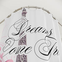 Shower Curtains - Dreams Come True - Paris Dreams - Pink