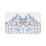 Celestial Blue Diamond | Damask Bow Couture - Bath Mat