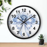 Blue Couture Diamond Bow - Wall Clock