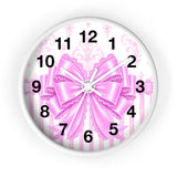 Copy of Princess Pink Damask Bow - Wall Clock