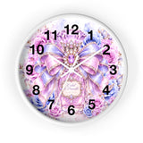 Orchid Periwinkle Perfume Bottle | Diamond Bow Couture - Wall Clock