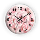 Wall Clock - Vintage Rose Petals - Trust in the Lord