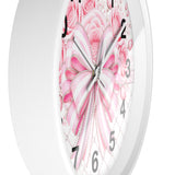 Candy Stripe Pink Couture Bow - Wall Clock