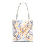 Buttercream Sapphire Blossom Butterfly - Tote Bag