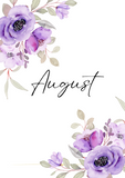 FREE-Printable Download-Monthly Binder Dividers-Lush Purple Floral