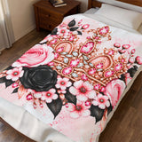 Blush Onyx Crown Royale - Throw Blanket