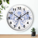 Duchess Blue Diamond Bow - Wall Clock