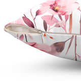 Square Pillow - Chosen in Christ - Berry Floral Watercolor