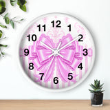 Copy of Princess Pink Damask Bow - Wall Clock
