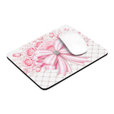 Candy Stripe Pink Couture Bow - Mouse Pad