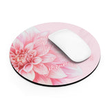 Mouse Pad -  Pink Dahlia Glitter - Give Thanks in All Circumstances
