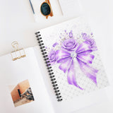 Purple Couture Diamond Bow - Spiral Notebook