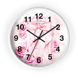 Wall Clock - Pink Blush & Roses Perfume Bottle - Blessed