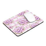 Lilac Sugar Blossom Stripes - Mouse Pad