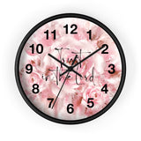 Wall Clock - Vintage Rose Petals - Trust in the Lord