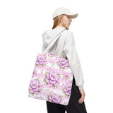 Lilac Sugar Blossom Stripes - Tote Bag