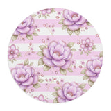 Lilac Sugar Blossom Stripes - Mouse Pad