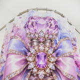 Orchid Periwinkle Diamond Bow Couture - Shower Curtains