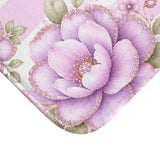 Lilac Sugar Blossom Stripes - Bath Mat