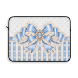 Celestial Blue Diamond | Damask Bow Couture - Laptop Sleeve