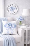Blue Couture Diamond Bow - Square Pillow