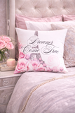 Dreams Come True - Paris Dreams Pink - Square Pillow