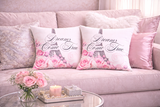 Dreams Come True - Paris Dreams Pink - Square Pillow