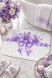 Purple Couture Diamond Bow - Bath Mat