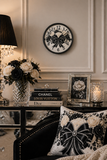 Ivory Noir Couture Diamond Bow - Wall Clock