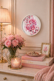 Wall Clock - Rosabella Bloom - White