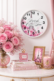 Wall Clock - Dreams Come True - Paris Dreams - Pink